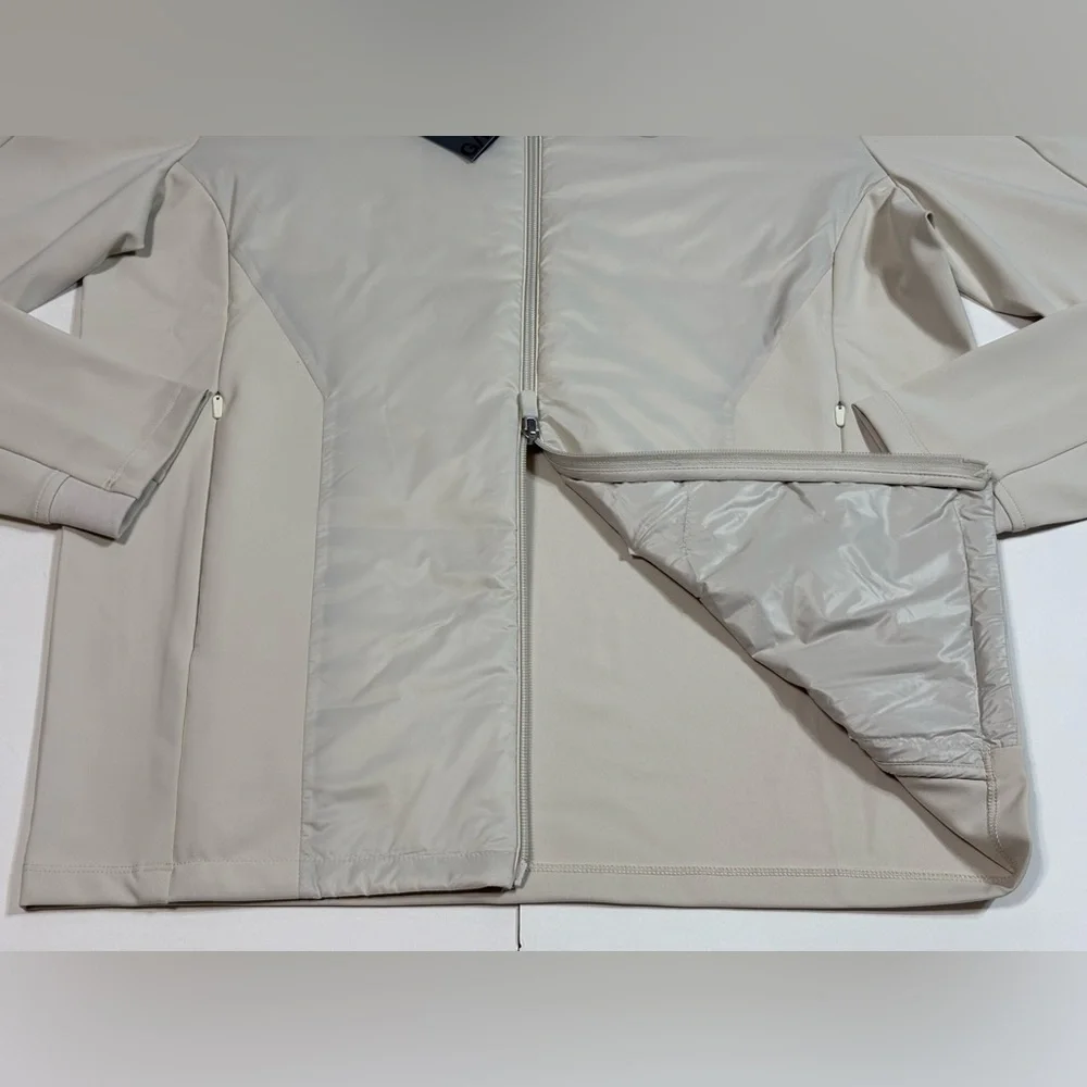 G/FORE Hybrid Performance Full Zip Stretch Nylon Golf Jacket pocket Stone size M